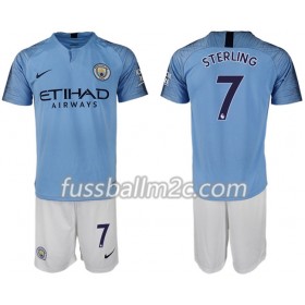 Fußballtrikots Manchester City STERLING 7 Kinder Heim Trikotsatz 2018-2019
